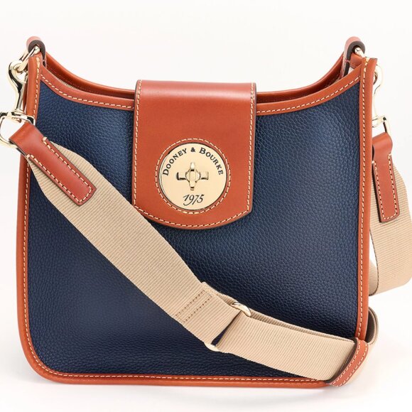 Dooney & Bourke Turnlock Leather Messenger   0191 - Picture 1 of 1
